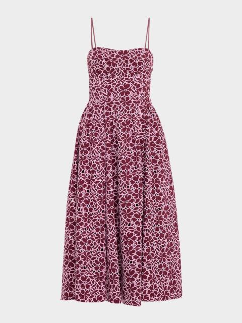 Kittiya Embroidered Sleeveless Midi Dress