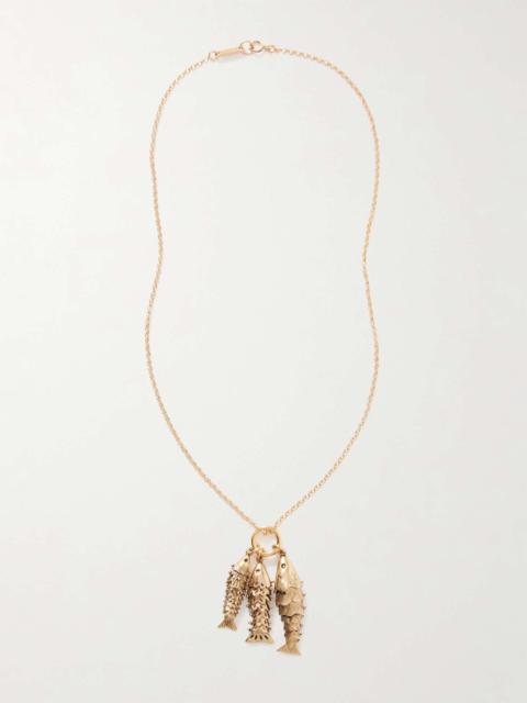 River gold-tone necklace