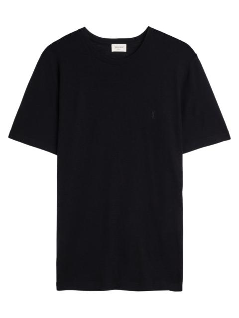 Saint Laurent Logo-embroidered Wool T-shirt