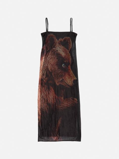 Sheer printed dress - Black/brown