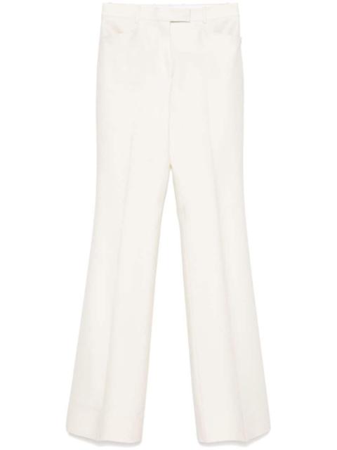 twill-weave tailored trousers