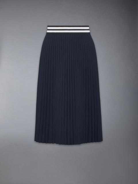 PLISSE MERINO WOOL SILK SKIRT