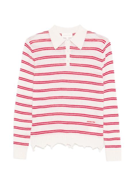 striped polo top