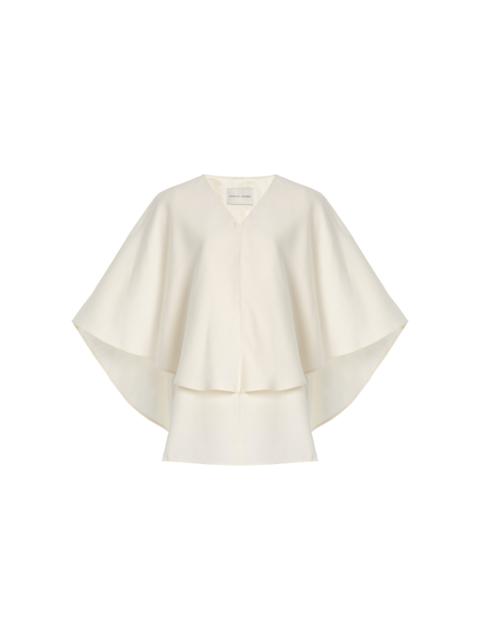 Arona Cape-Back Crepe Top ivory