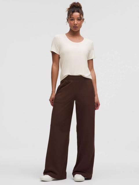 Modal-Silk Twist-Back Short-Sleeve Shirt