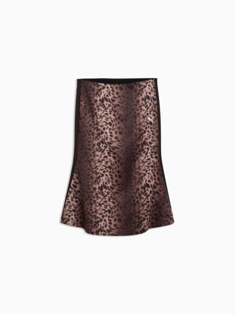 Leopard Luxe Women's T7 Midi Skirt