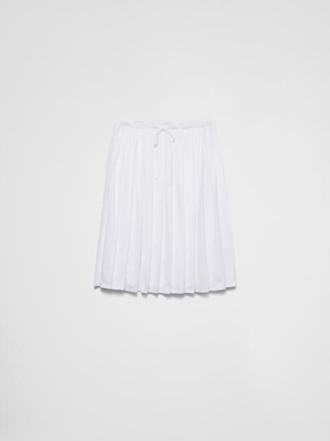 Pleated jersey skirt