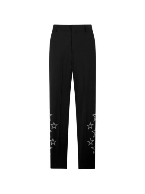 rhinestone-embellished trousers