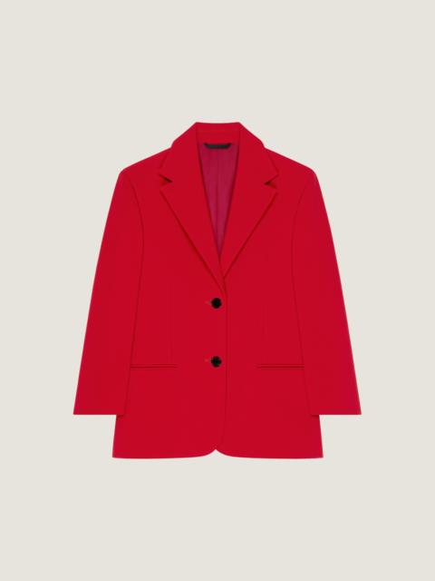 SINGLE-BREASTED JACKET IN CREPE CADY