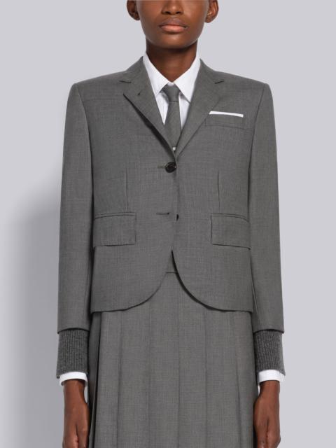 Medium Grey Super 120's Twill High Armhole Single Breasted Sport Coat