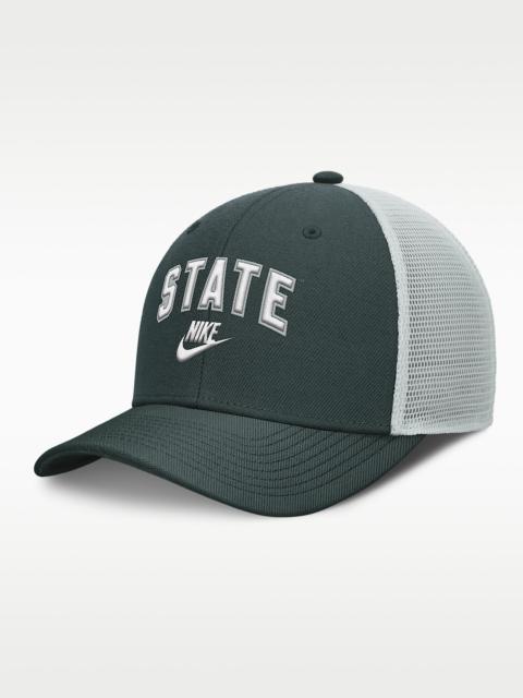 Michigan State Legacy Arch Rise Men's Nike Dri-FIT College Trucker Adjustable Hat
