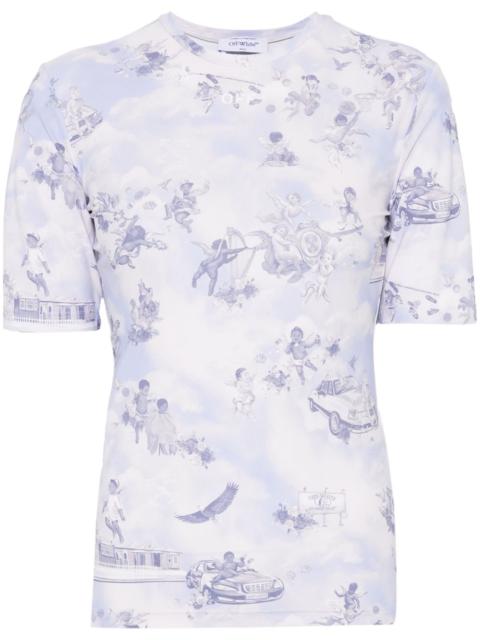 White Fresco-print T-shirt