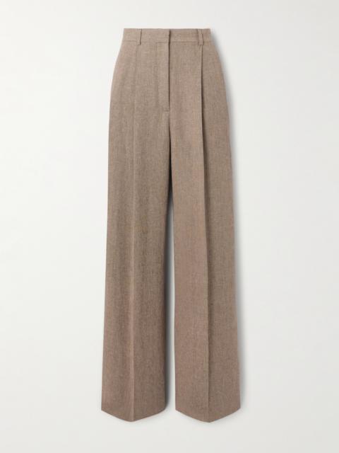 Kurt Pleated Linen Wide-leg Pants