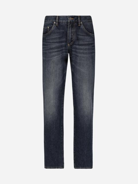 Classic blue denim jeans