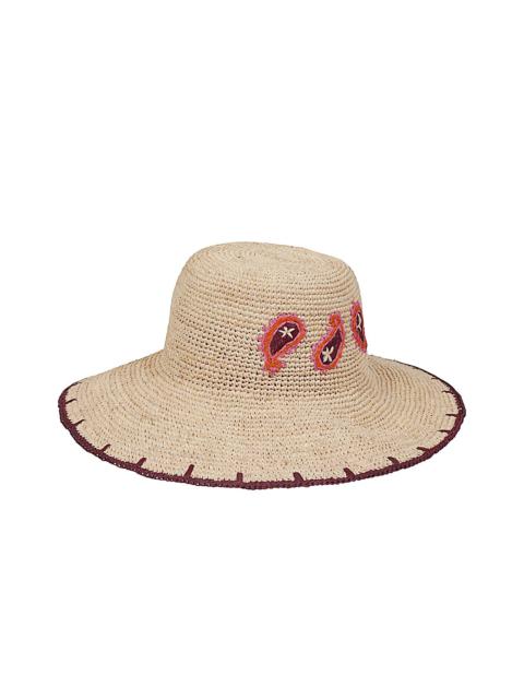 Paisley straw hat