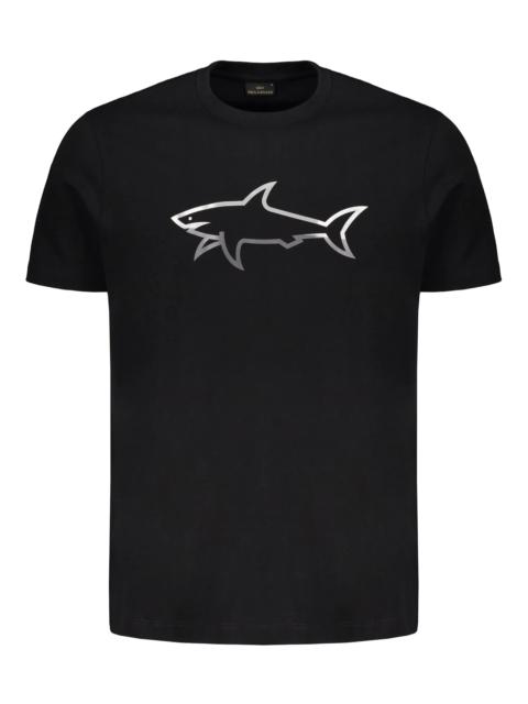 Paul & Shark Reflective Shark-print Cotton T-shirt