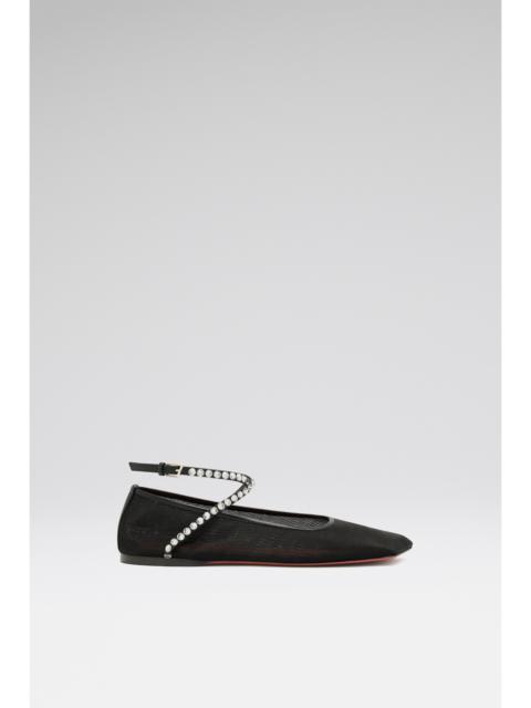 ANE MESH CRYSTAL FLAT BLACK MESH AND WHITE CRYSTALS