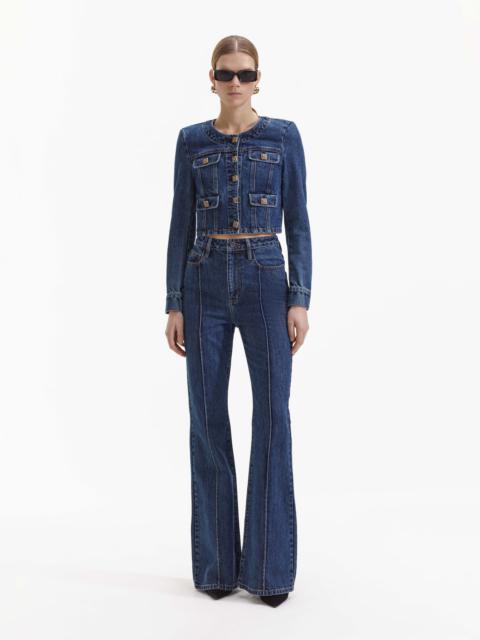 Blue Bootcut Denim Jeans