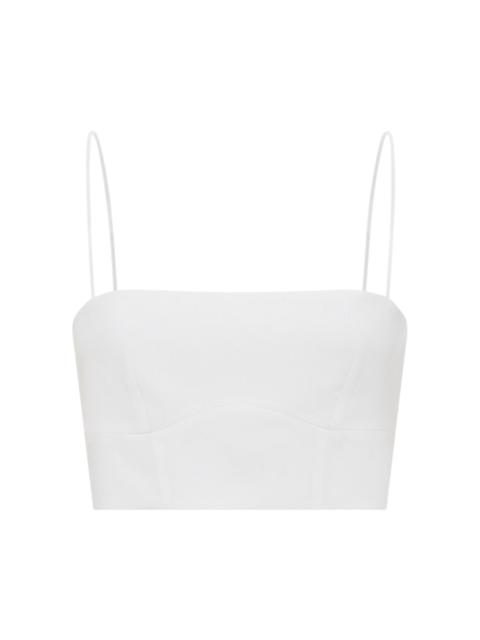 Blazie Linen Cropped Top white