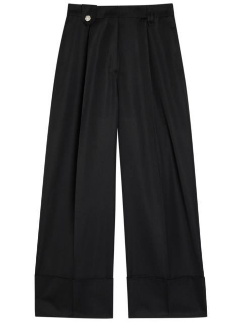 Simone Rocha Turn-up Wide-leg Gabardine Trousers