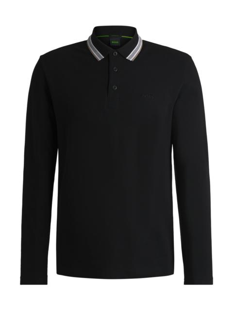 COTTON-PIQUÉ POLO SHIRT WITH CONTRAST LOGO