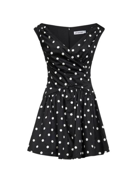 polka-dot midi dress