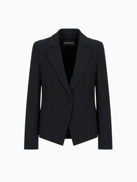 Cady crêpe jacket with lapels
