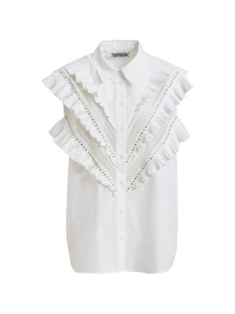 ruffled lace shirt