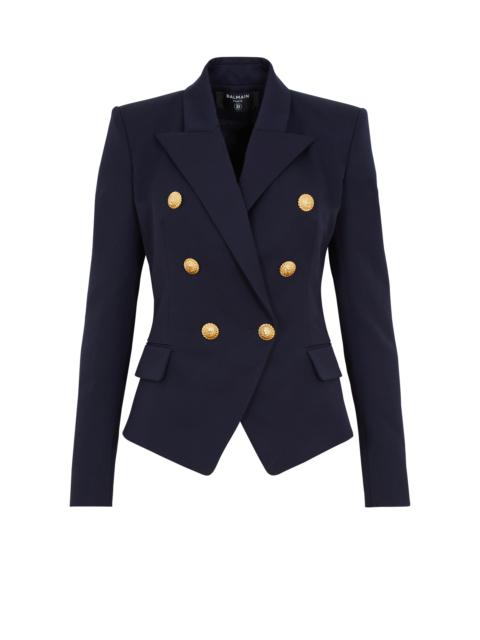 Fitted wool 6-button jacket