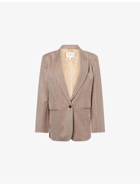 Girl Boy Girl Chevron-Stitch Wool-Blend Blazer