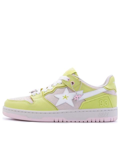 (WMNS) A BATHING APE Sk8 Sta Leather Low 'Yellow Pink' BPYSNSN0098XJ