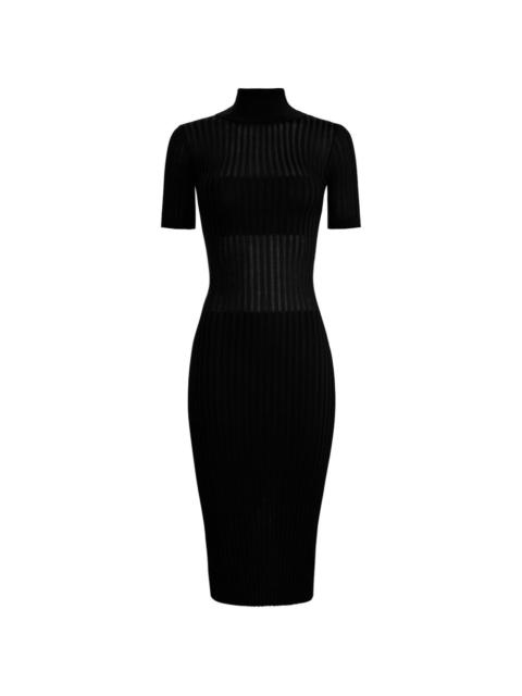 turtleneck midi dress