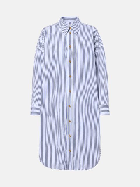 Striped cotton poplin shirt