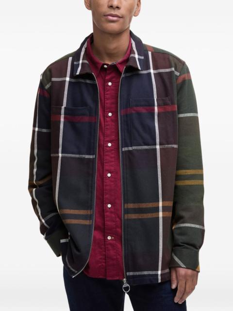 zipped tartan shirt