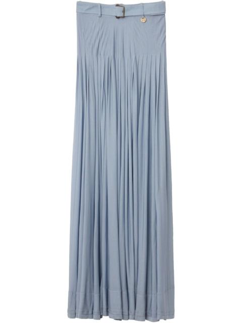 pleated maxi skirt