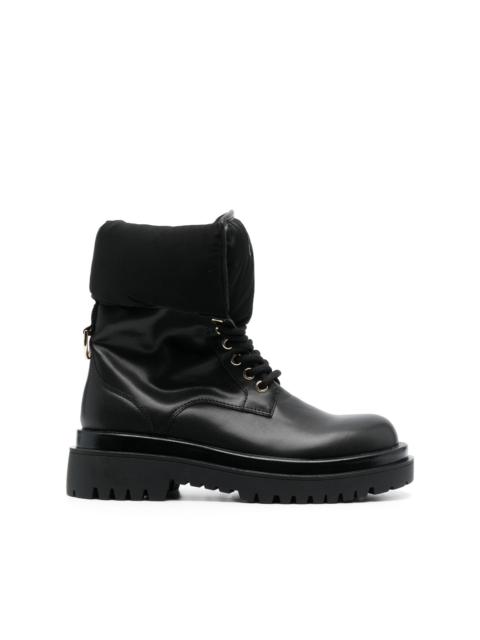 logo-print ankle-length boots