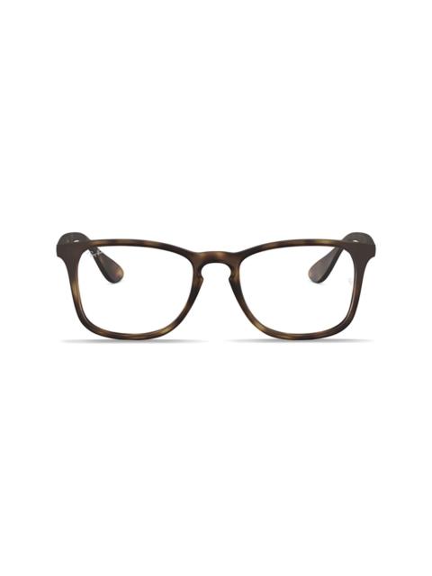tortoiseshell-effect glasses
