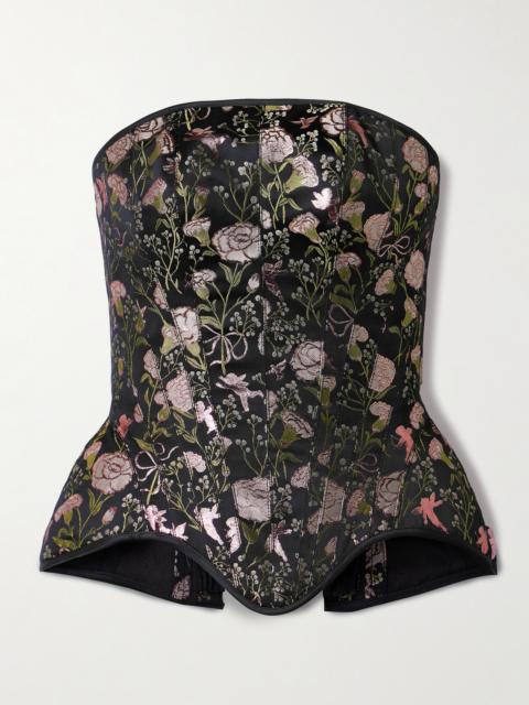 Julie Strapless Brocade Bustier Top