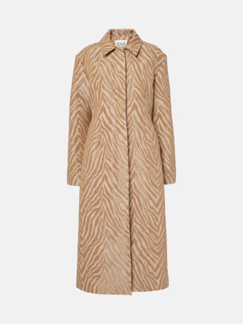 Mira cotton-blend jacquard coat