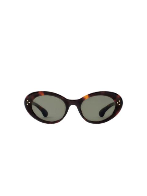 oval-frame sunglasses