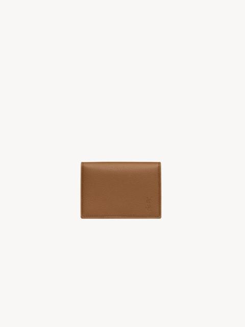 CASSANDRE SHADOW SAINT LAURENT BUSINESS CARD CASE IN GRAINED LEATHER