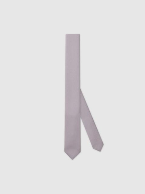 Crepe-effect silk blend tie