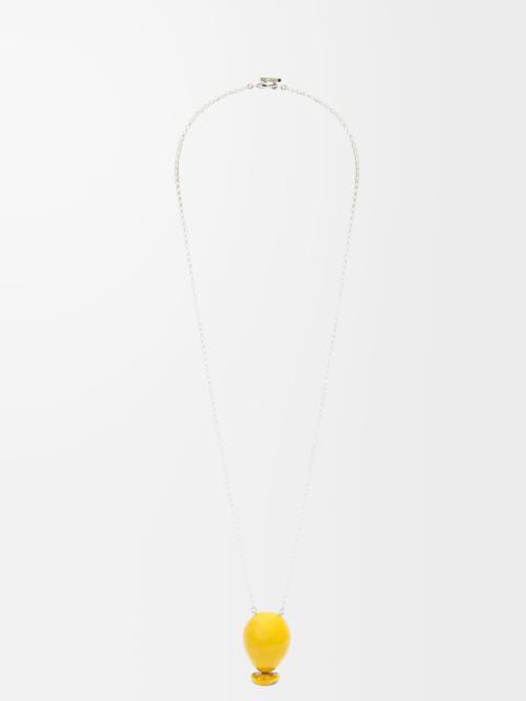 Balloon pendant in sterling silver and enamel