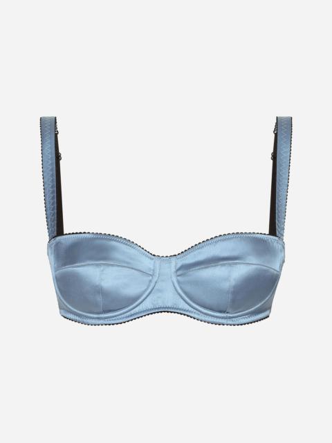 Satin balconette bra