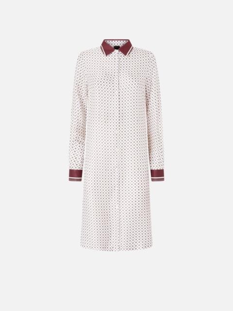 MIDI SHIRT DRESS WITH TIE PRINT