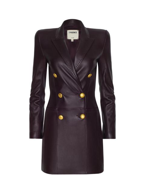 Tora Leather Blazer Dress