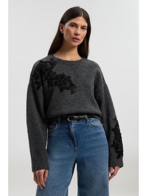 Lace Embellished Cosy Jumper