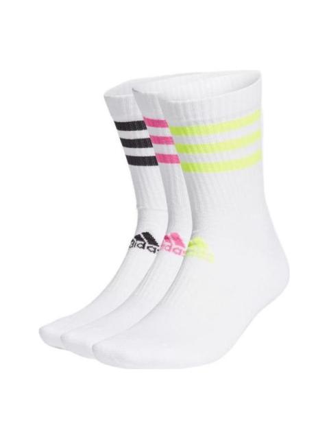 adidas 3-Stripes Cushioned Crew Socks 3 pairs 'white' GQ5979