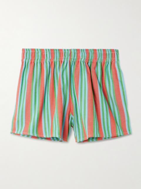 Striped Cotton Shorts