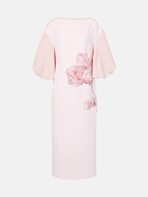 Embroidered midi dress